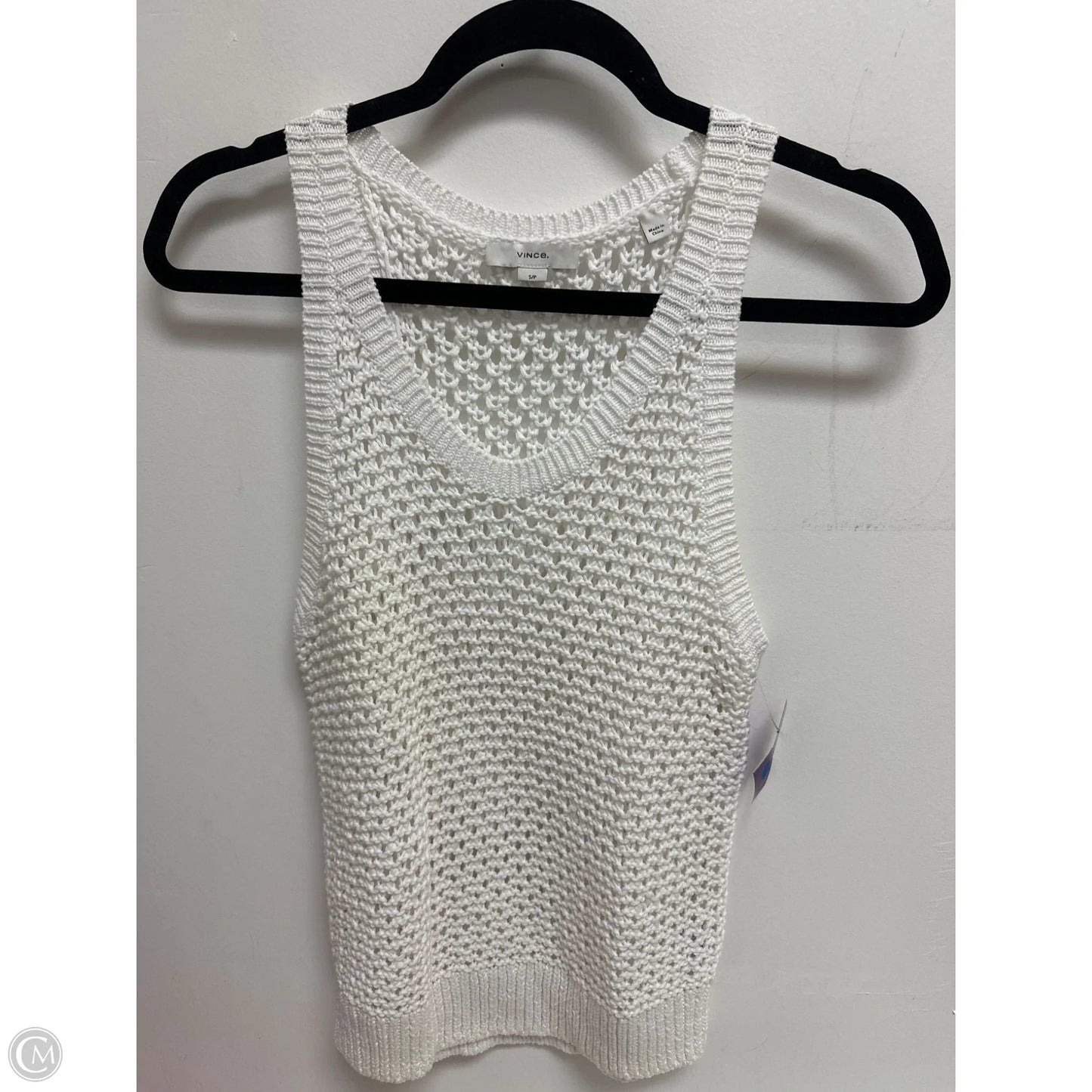 Top Sleeveless By Vince In White, Size: S