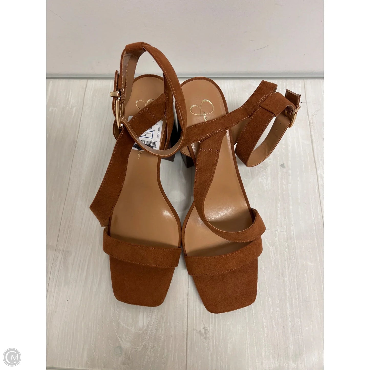 Sandals Heels Block By Jessica Simpson In Brown, Size: 10