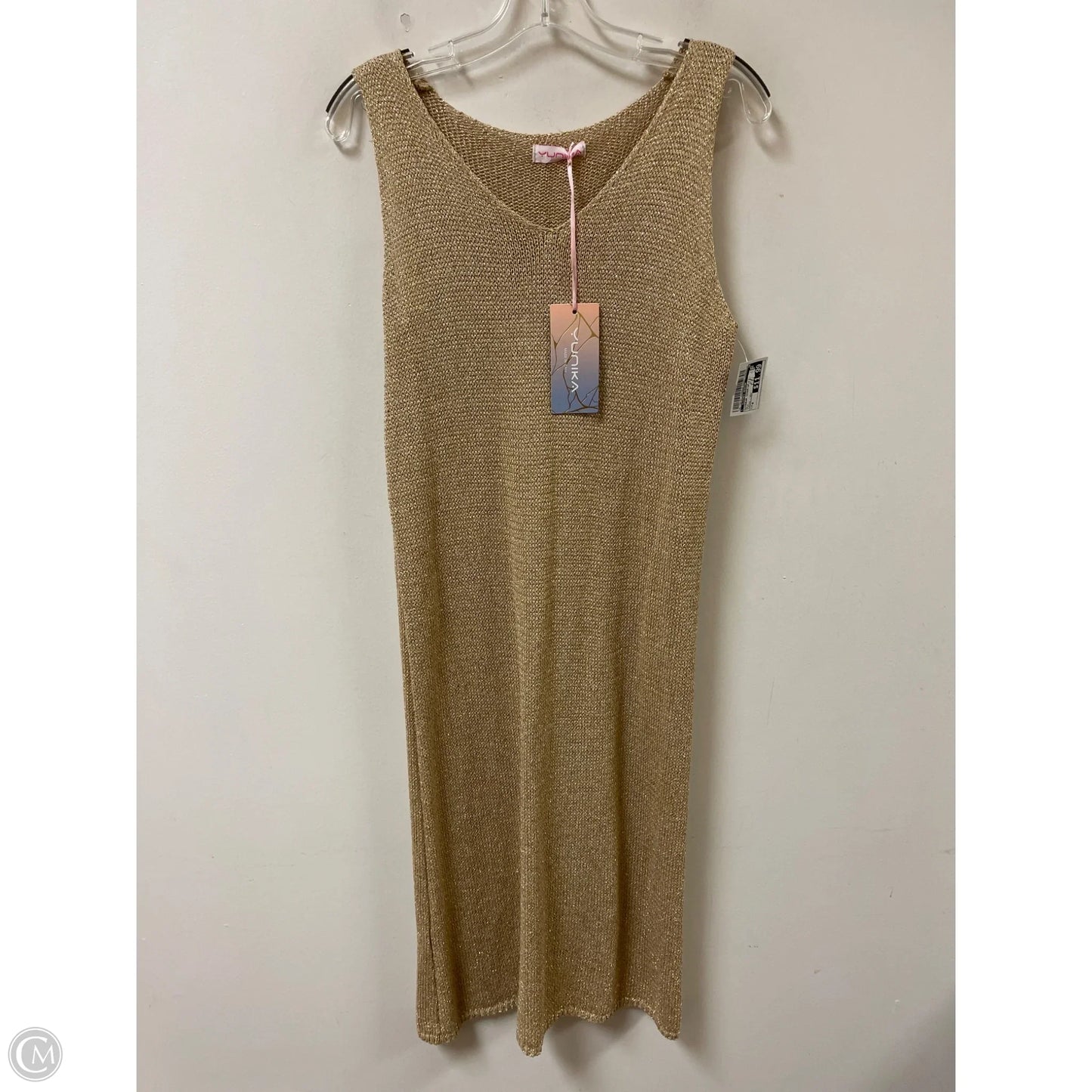 Swimwear Cover-up By Clothes Mentor In Gold, Size: M