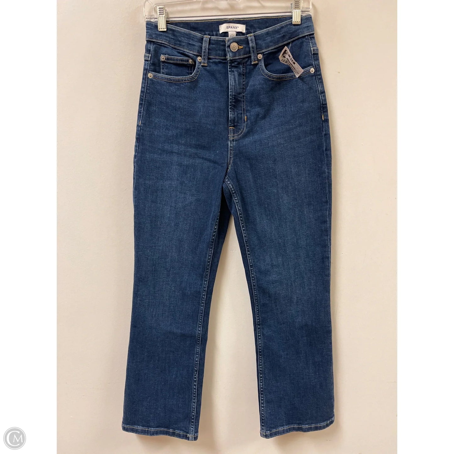 Jeans Wide Leg By Spanx In Blue Denim, Size: 10