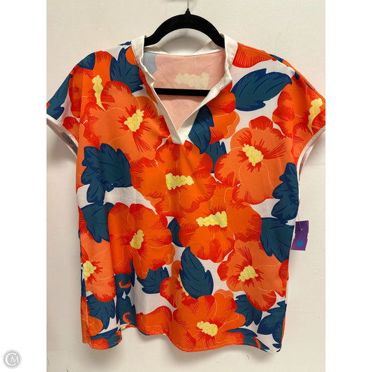 Top Short Sleeve By Clothes Mentor In Orange, Size: L