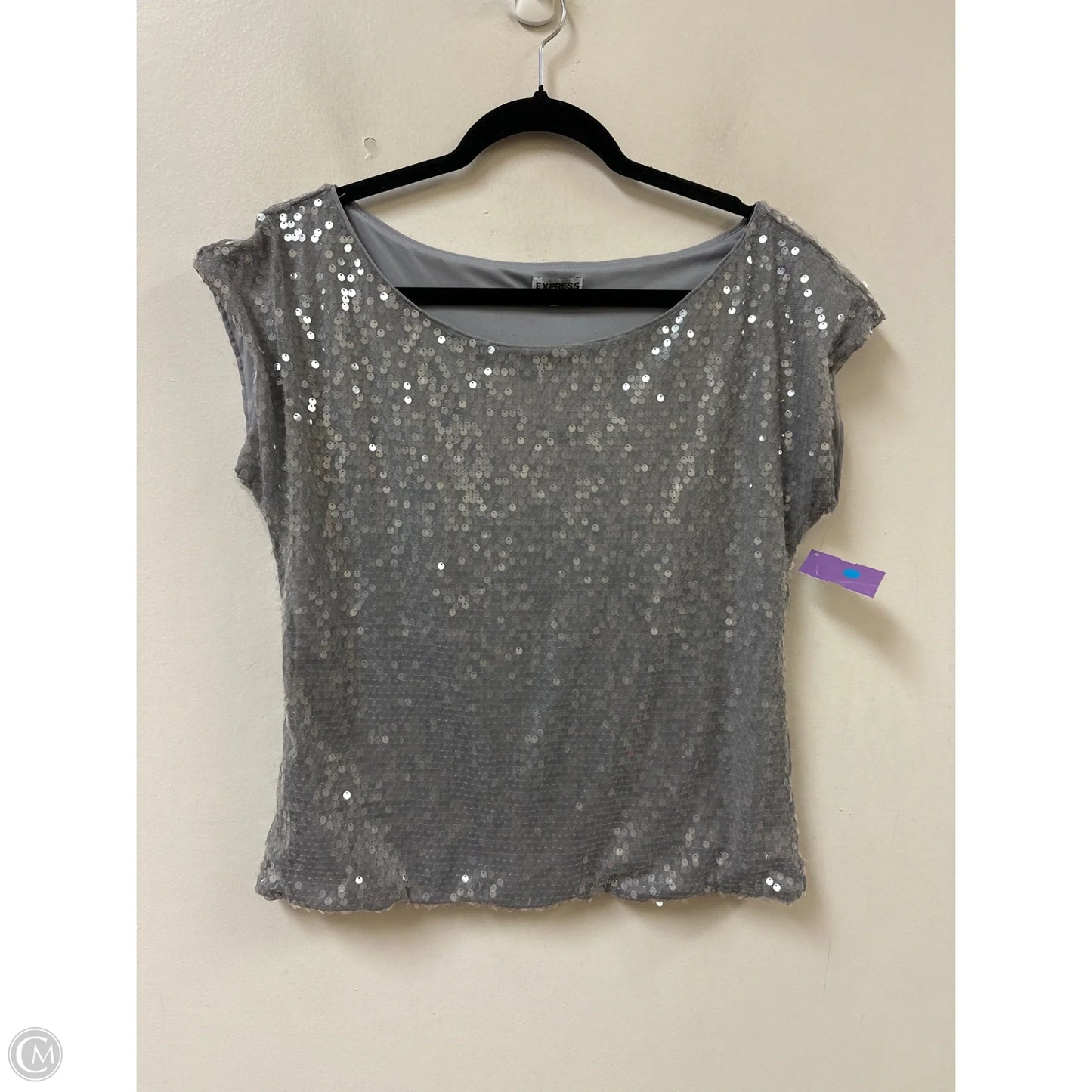 Top Sleeveless By Express In Grey, Size: S