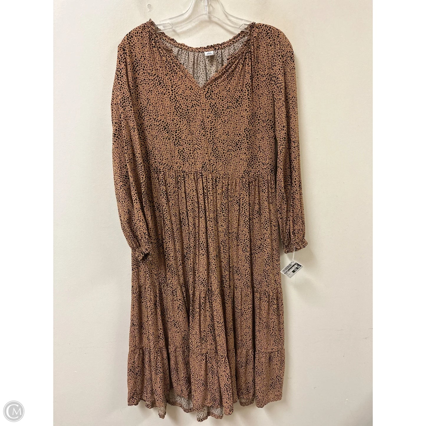 Dress Casual Midi By Old Navy In Brown, Size: S
