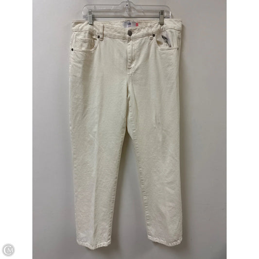 Jeans Skinny By Cabi In Cream, Size: 10