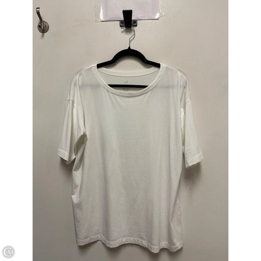 Top Short Sleeve Basic By J. Jill In Cream, Size: M