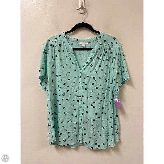 Top Short Sleeve By Amazon Essentials In Green, Size: L