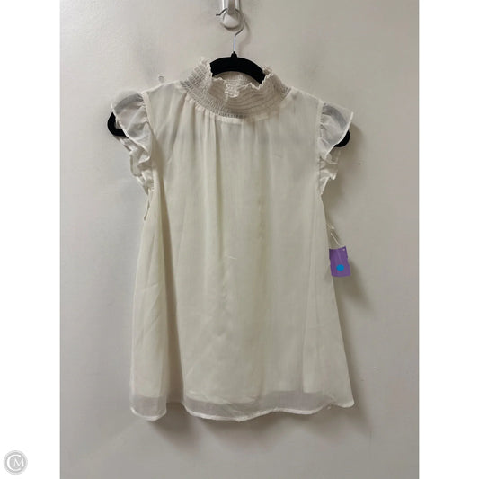 Top Sleeveless By Banana Republic In Cream, Size: M