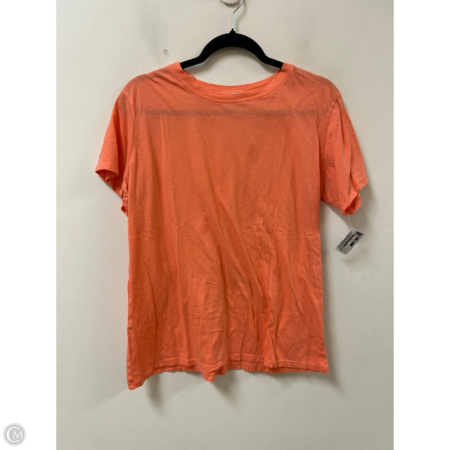 Top Short Sleeve Basic By Zenana In Orange, Size: M
