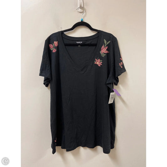 Top Short Sleeve By Torrid In Black, Size: 2x
