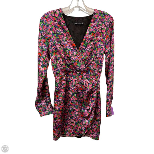Dress Party Short By Zara In Floral Print, Size: Xs