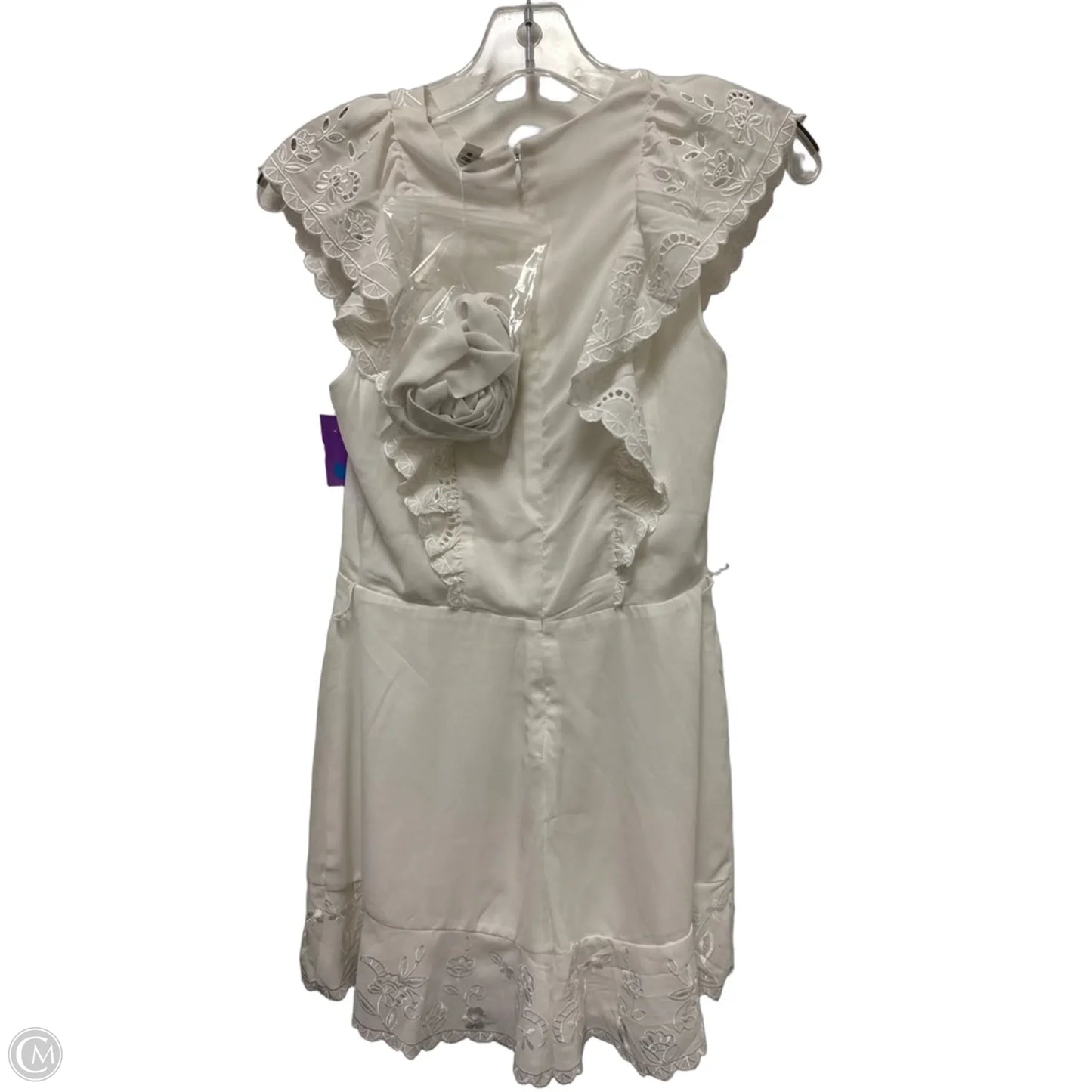 Romper By Express In White, Size: Xs