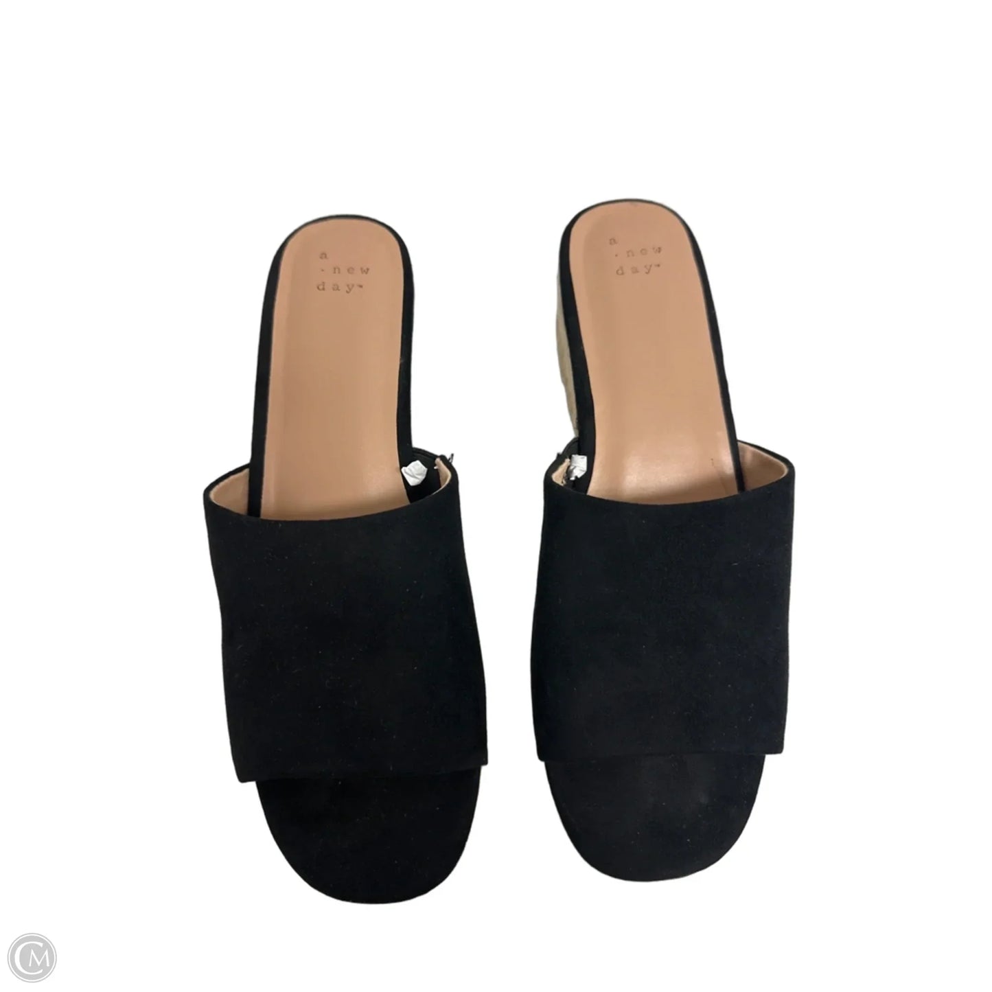 Sandals Heels Wedge By A New Day In Black, Size: 10