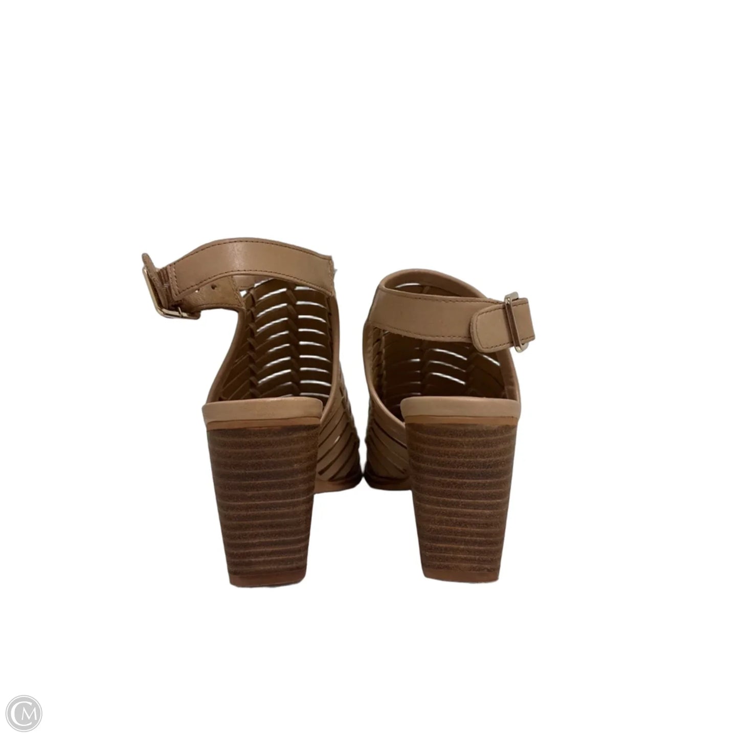 Sandals Heels Block By Gianni Bini In Tan, Size: 6.5