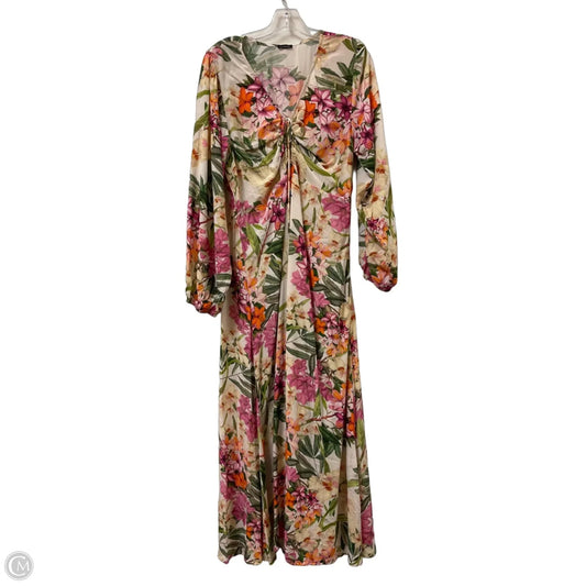 Dress Casual Maxi By Clothes Mentor In Floral Print, Size: L