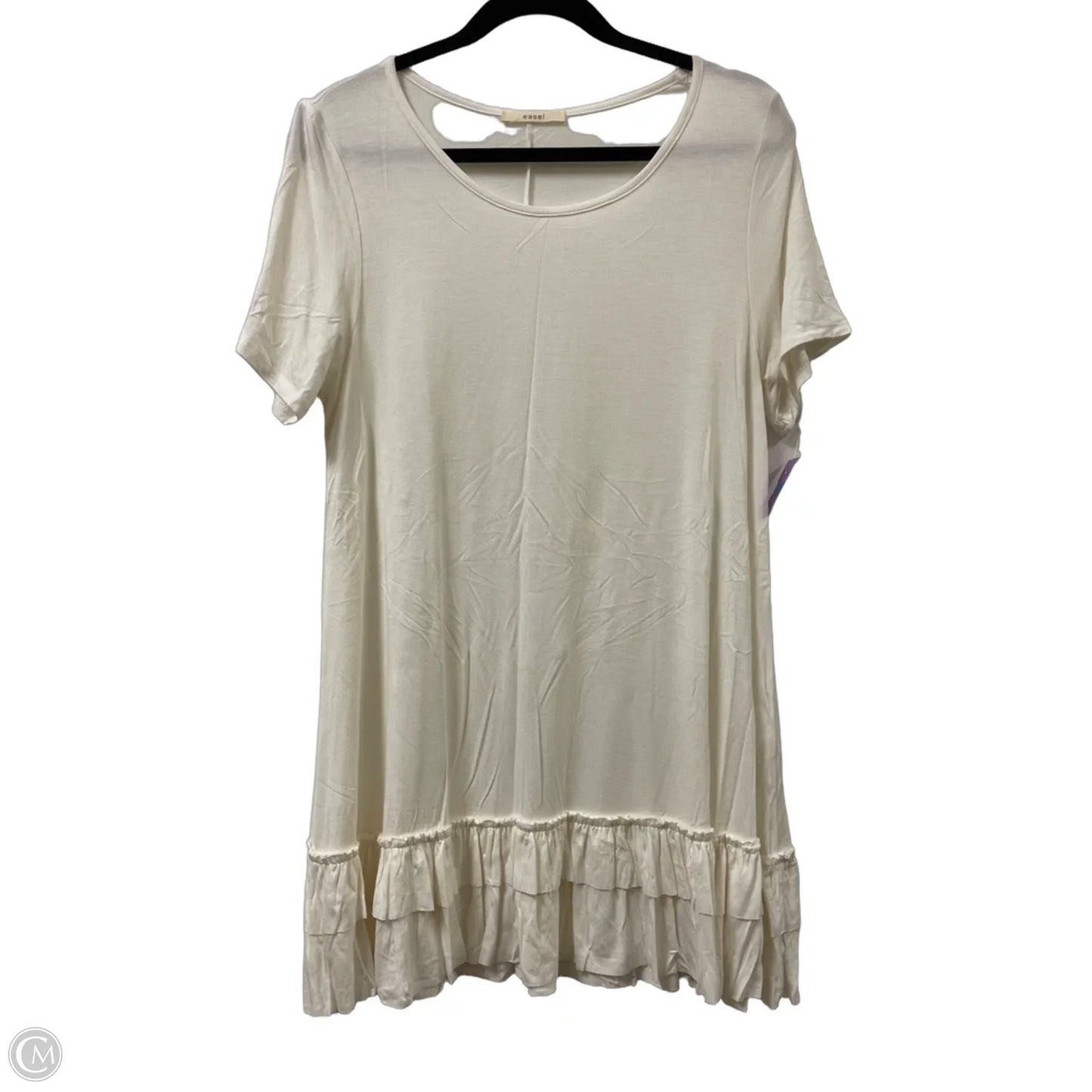 Tunic Short Sleeve By Easel In Cream, Size: L