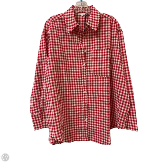 Blouse Long Sleeve By Mimosa In Red, Size: S