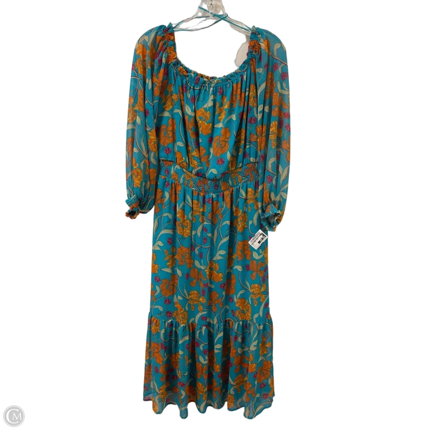 Dress Casual Midi By Sofia By Sofia Vergara In Aqua, Size: L