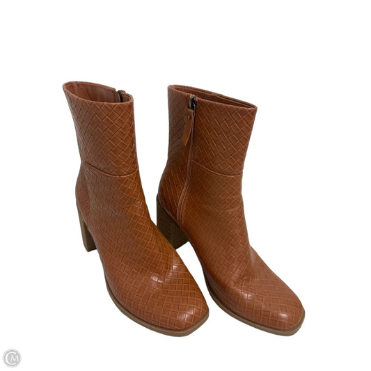 Boots Ankle Heels By Universal Thread In Brown, Size: 10