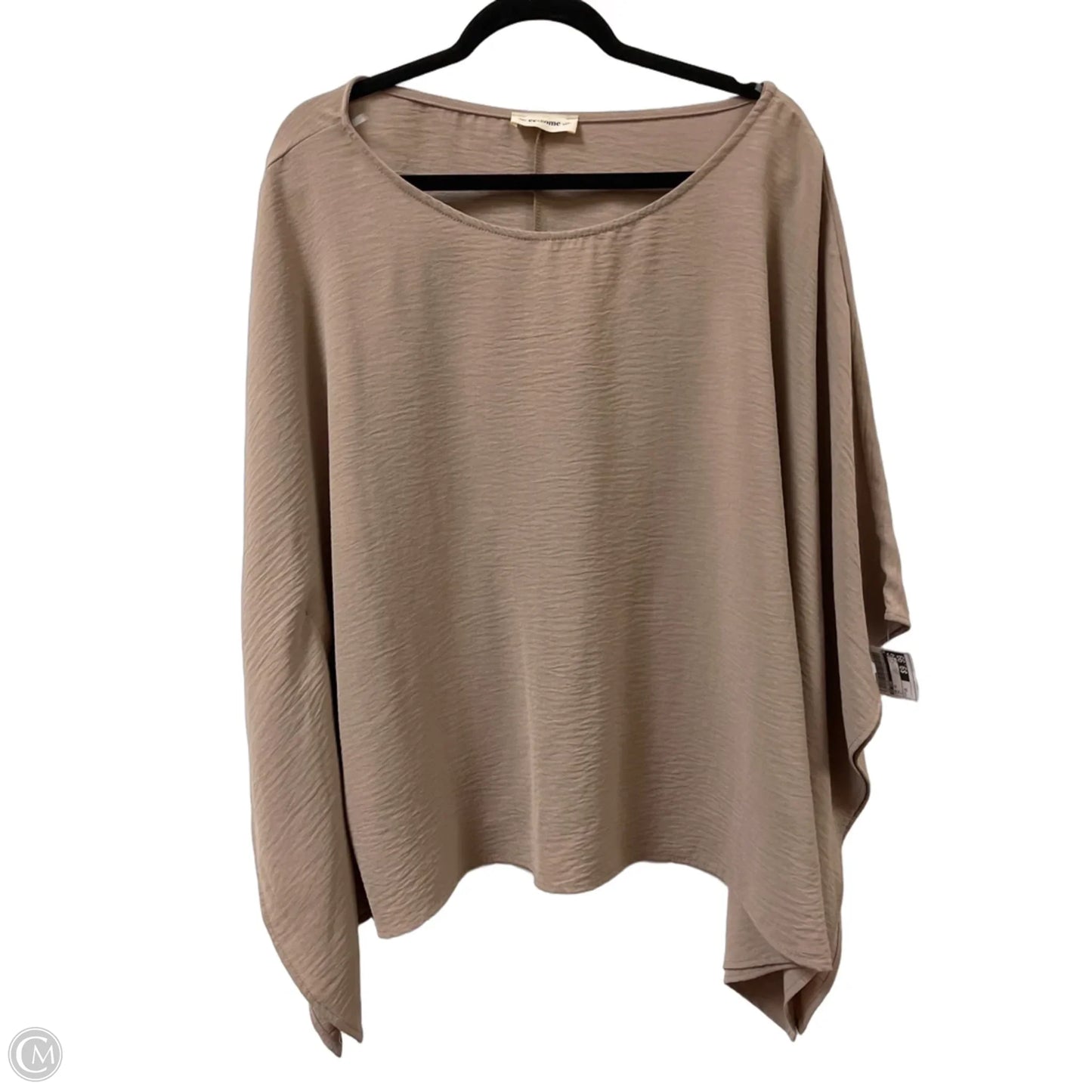 Top Short Sleeve By Ee Some In Tan, Size: 1x