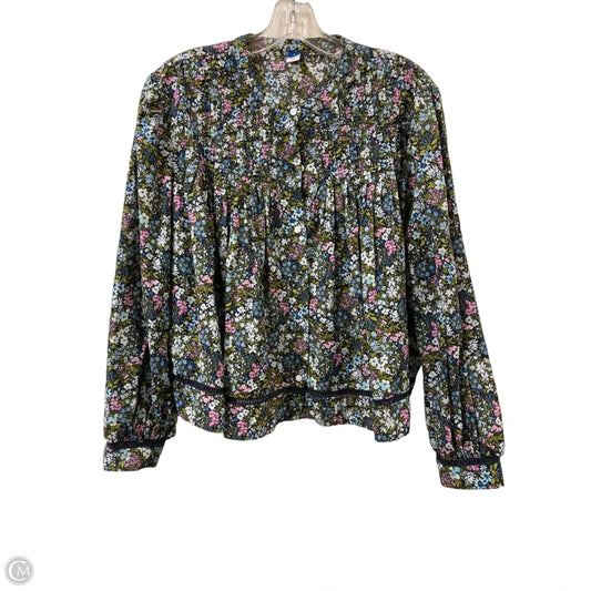 Top Long Sleeve By Old Navy In Floral Print, Size: L