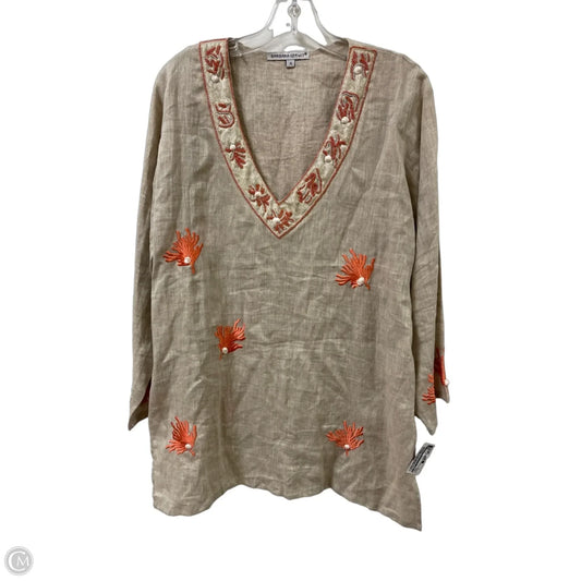 Tunic Long Sleeve By Cmc In Cream, Size: Xl