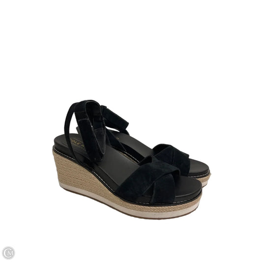 Sandals Heels Wedge By Cole-haan In Black, Size: 7.5