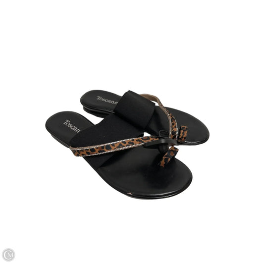 Sandals Flats By Toscanella In Black, Size: 9.5
