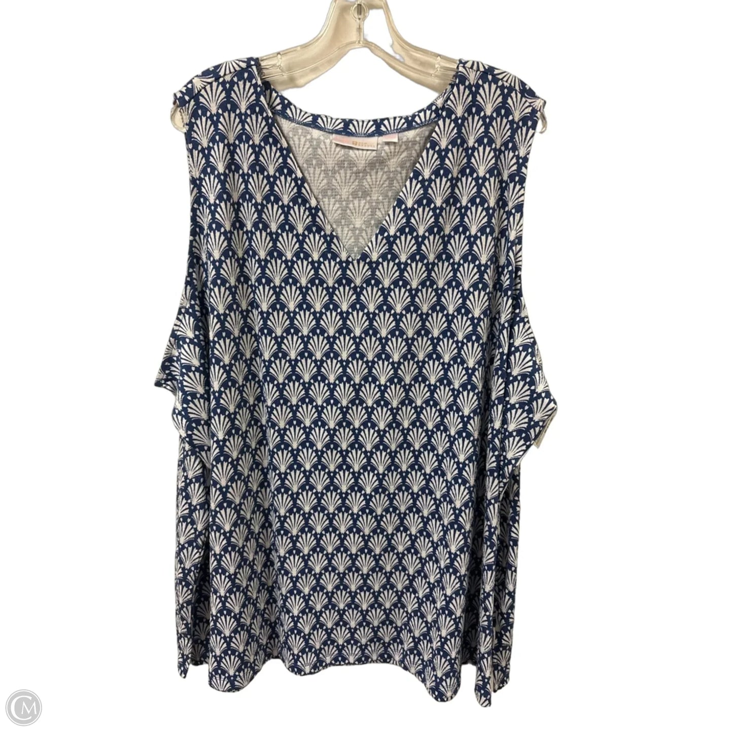 Tunic 3/4 Sleeve By Chicos In Purple, Size: L