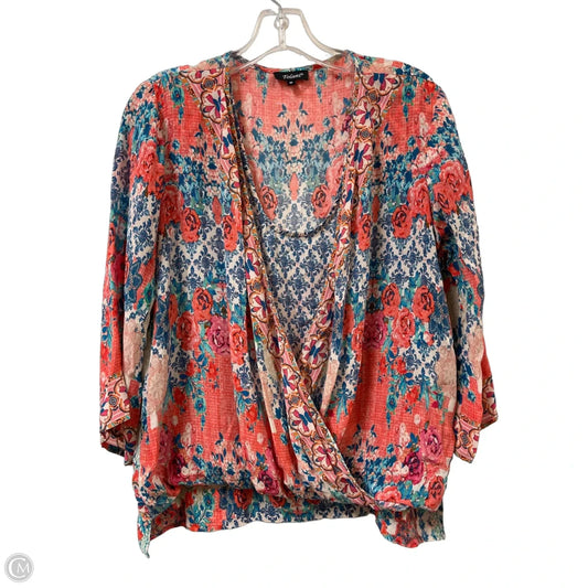 Top Long Sleeve By Tolani In Multi-colored, Size: M