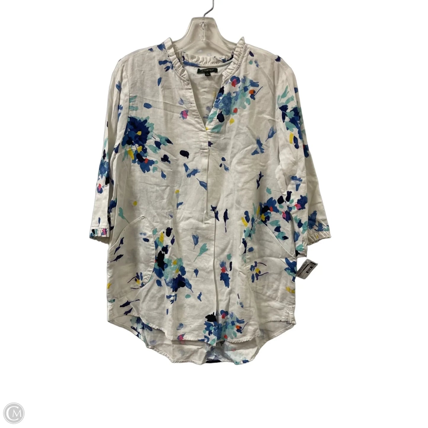 Tunic Long Sleeve By For Cynthia In White, Size: L