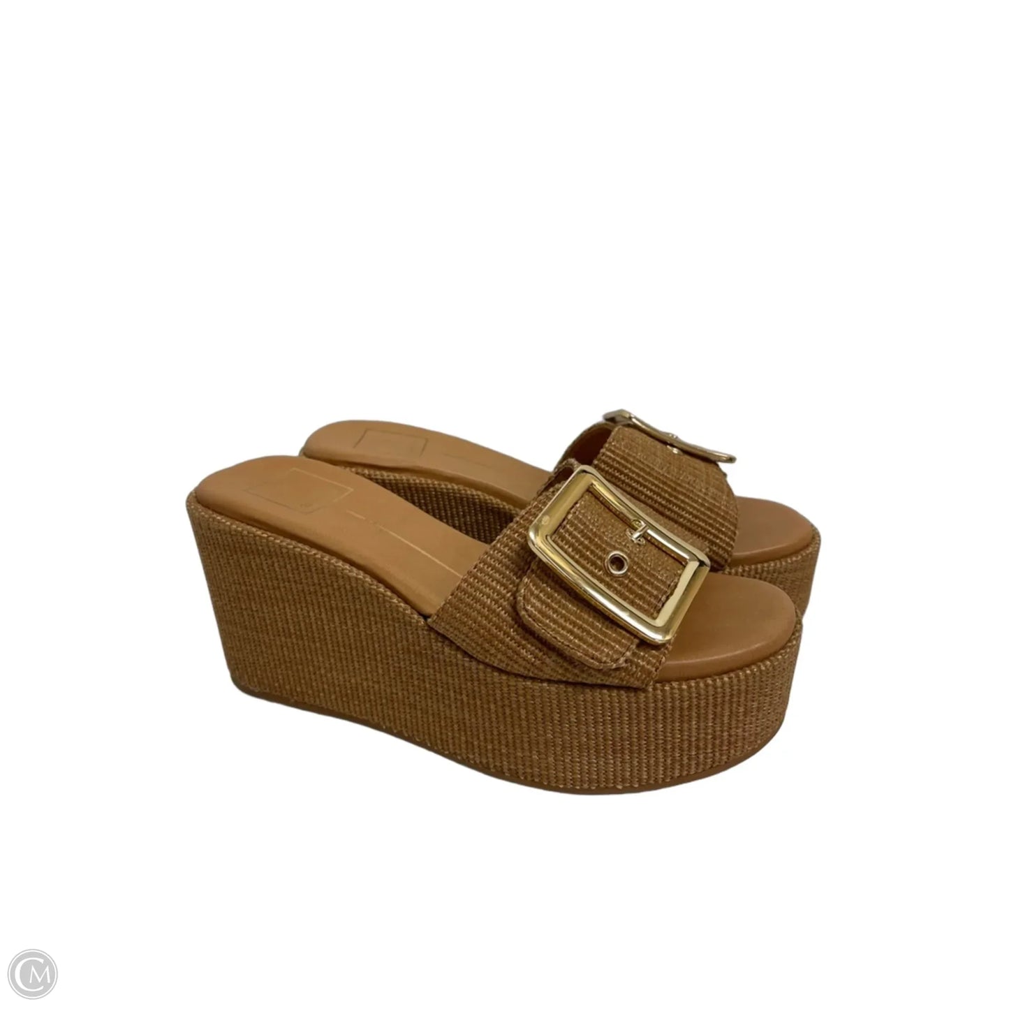 Sandals Heels Wedge By Dolce Vita In Tan, Size: 6.5