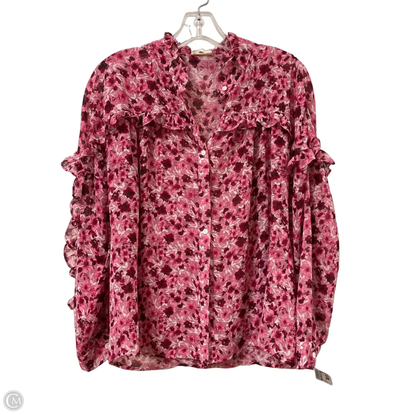 Top Long Sleeve By Clothes Mentor In Pink, Size: S