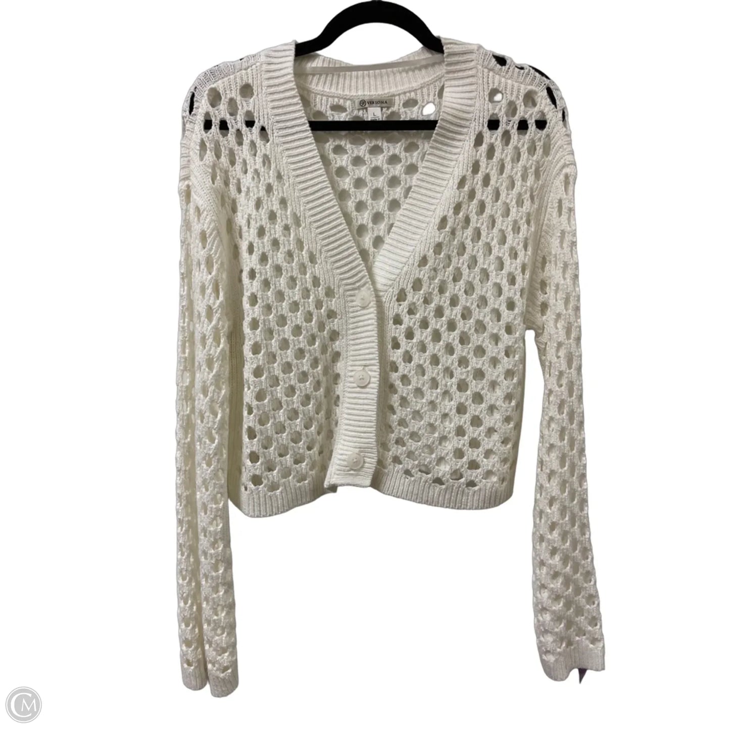 Cardigan By Versona In White, Size: L