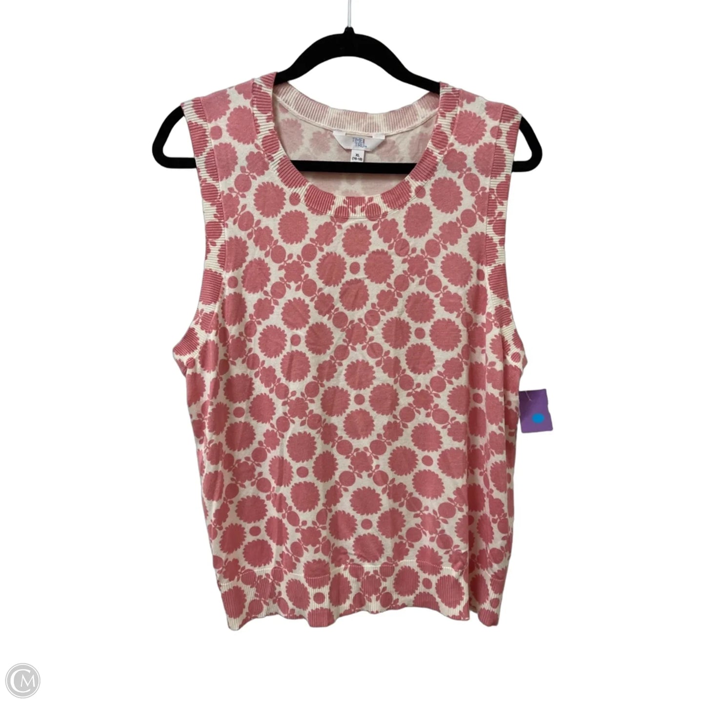 Top Sleeveless By Time And Tru In Pink, Size: Xl