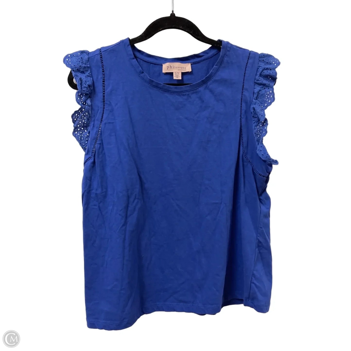 Top Sleeveless By Philosophy In Blue, Size: Xl