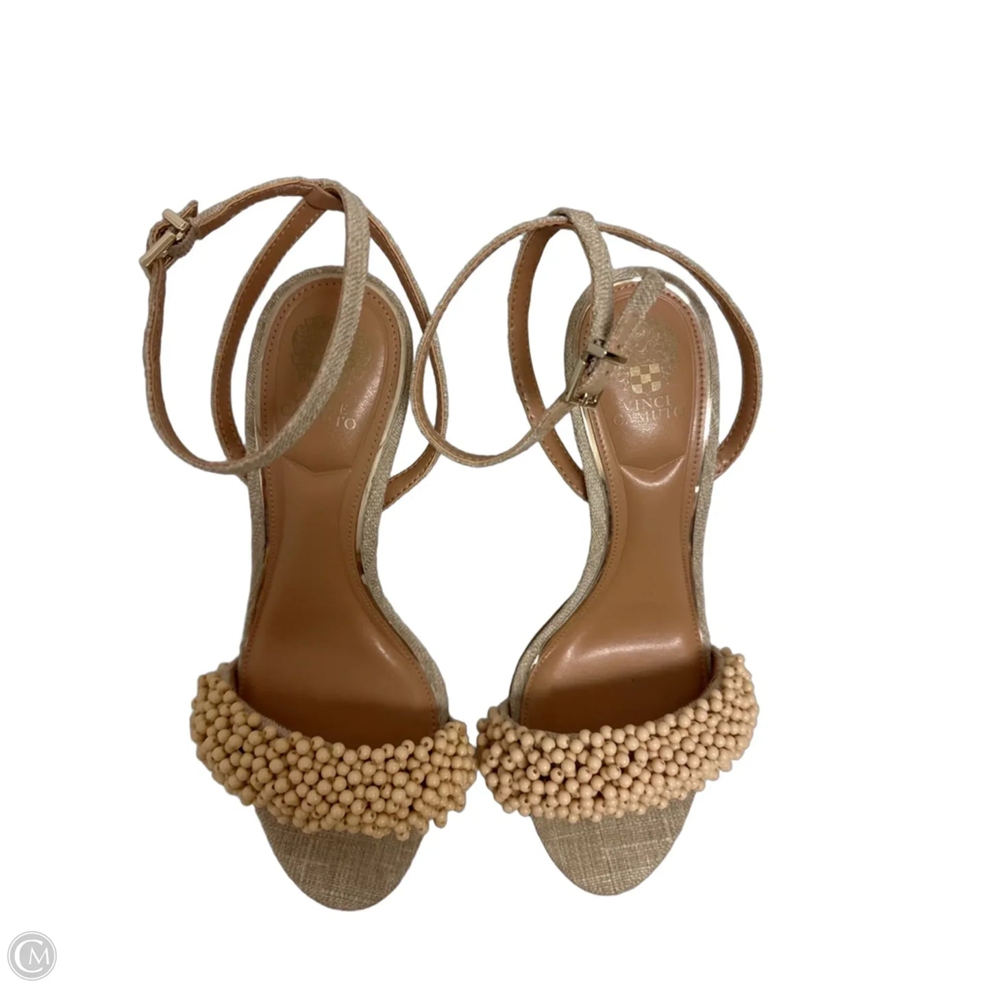 Sandals Heels Stiletto By Vince Camuto In Tan, Size: 7