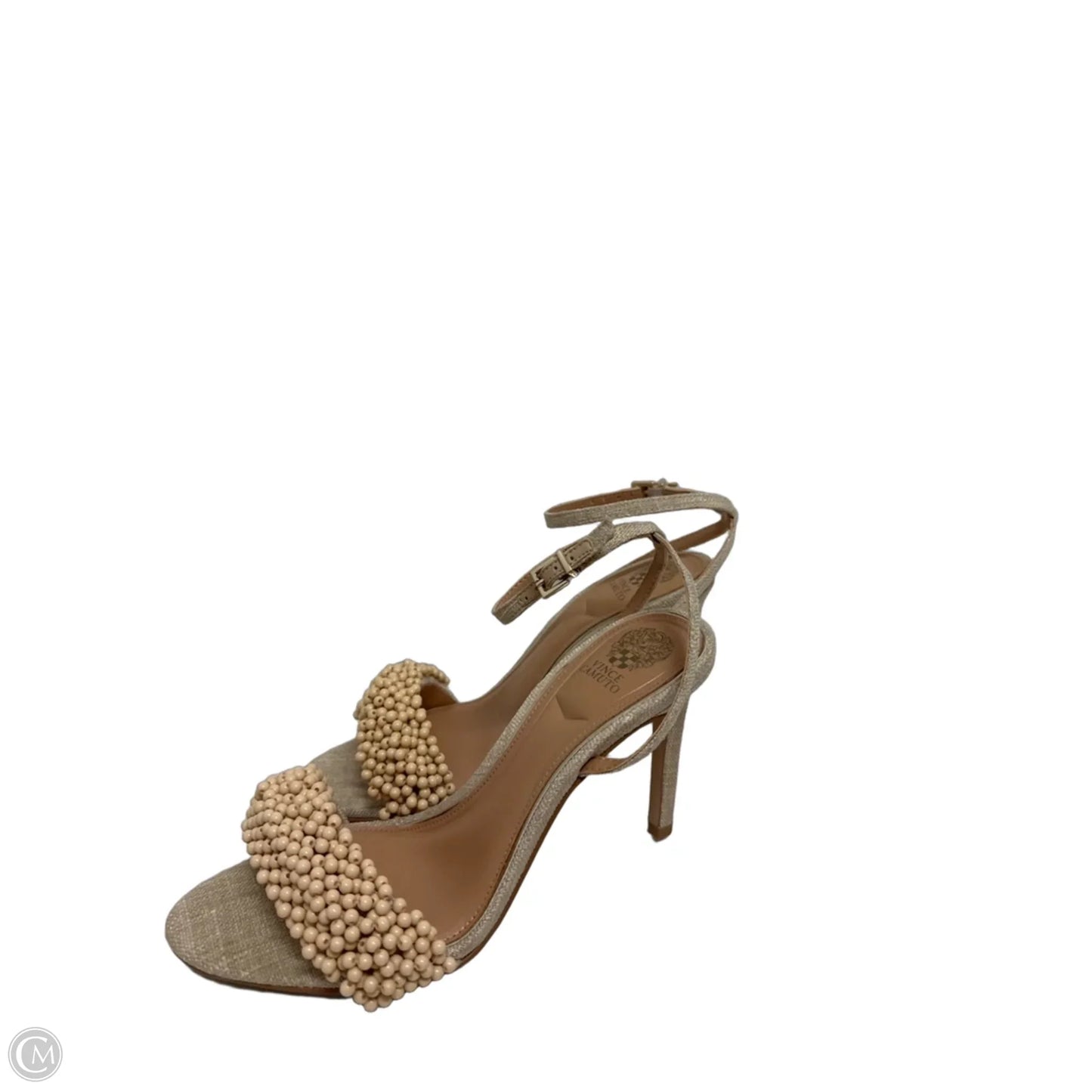 Sandals Heels Stiletto By Vince Camuto In Tan, Size: 7