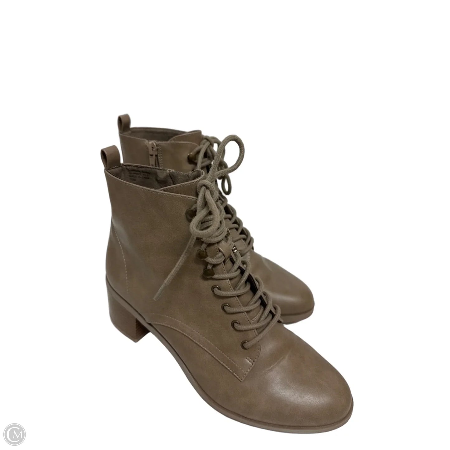 Boots Ankle Flats By Loft In Taupe, Size: 10