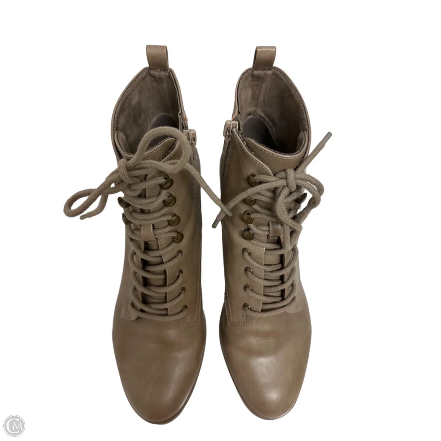 Boots Ankle Flats By Loft In Taupe, Size: 10