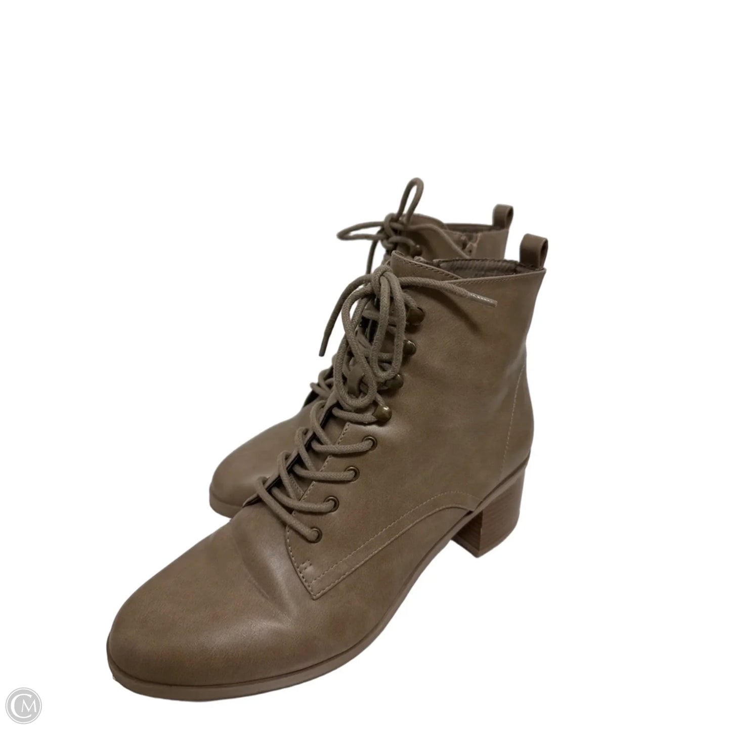 Boots Ankle Flats By Loft In Taupe, Size: 10