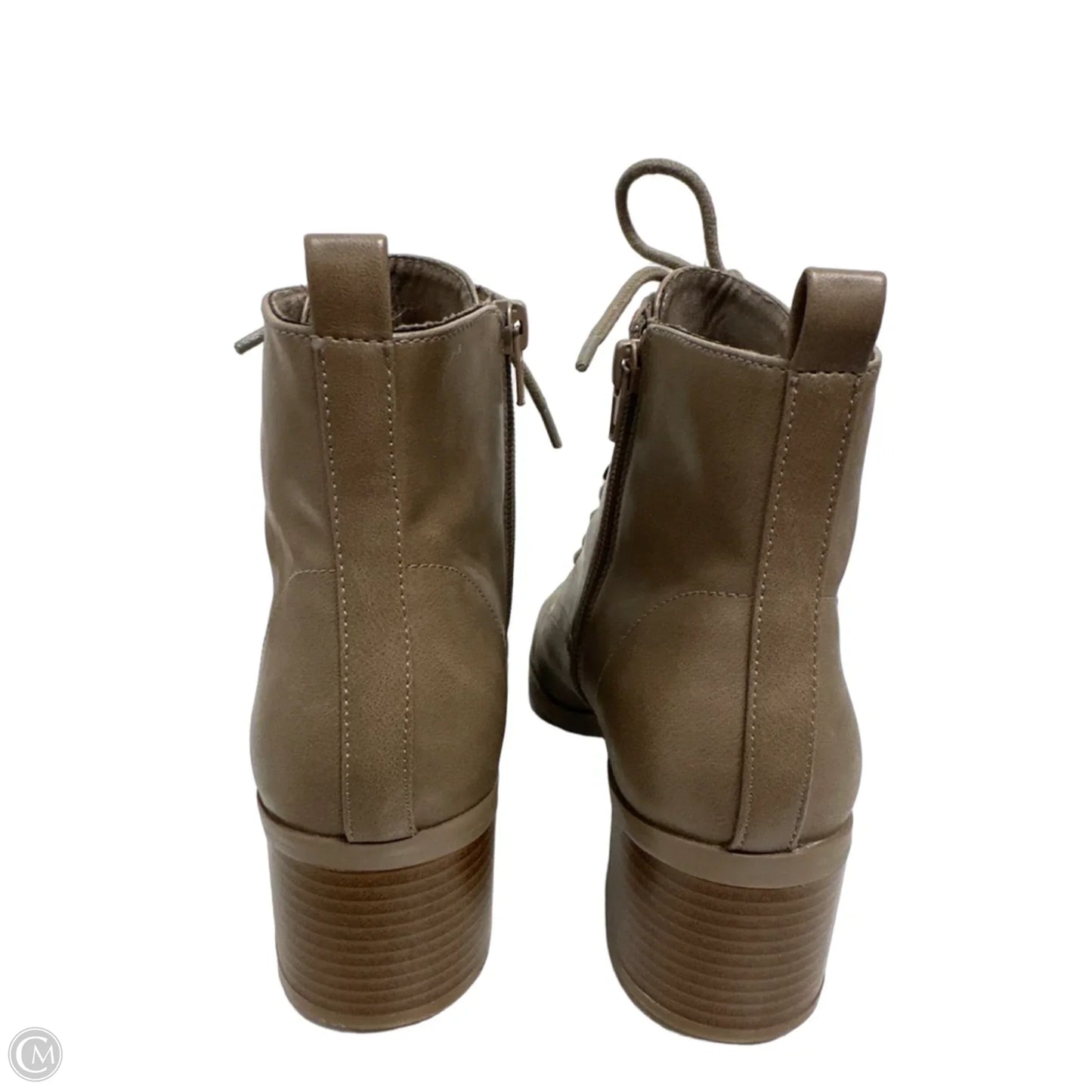 Boots Ankle Flats By Loft In Taupe, Size: 10