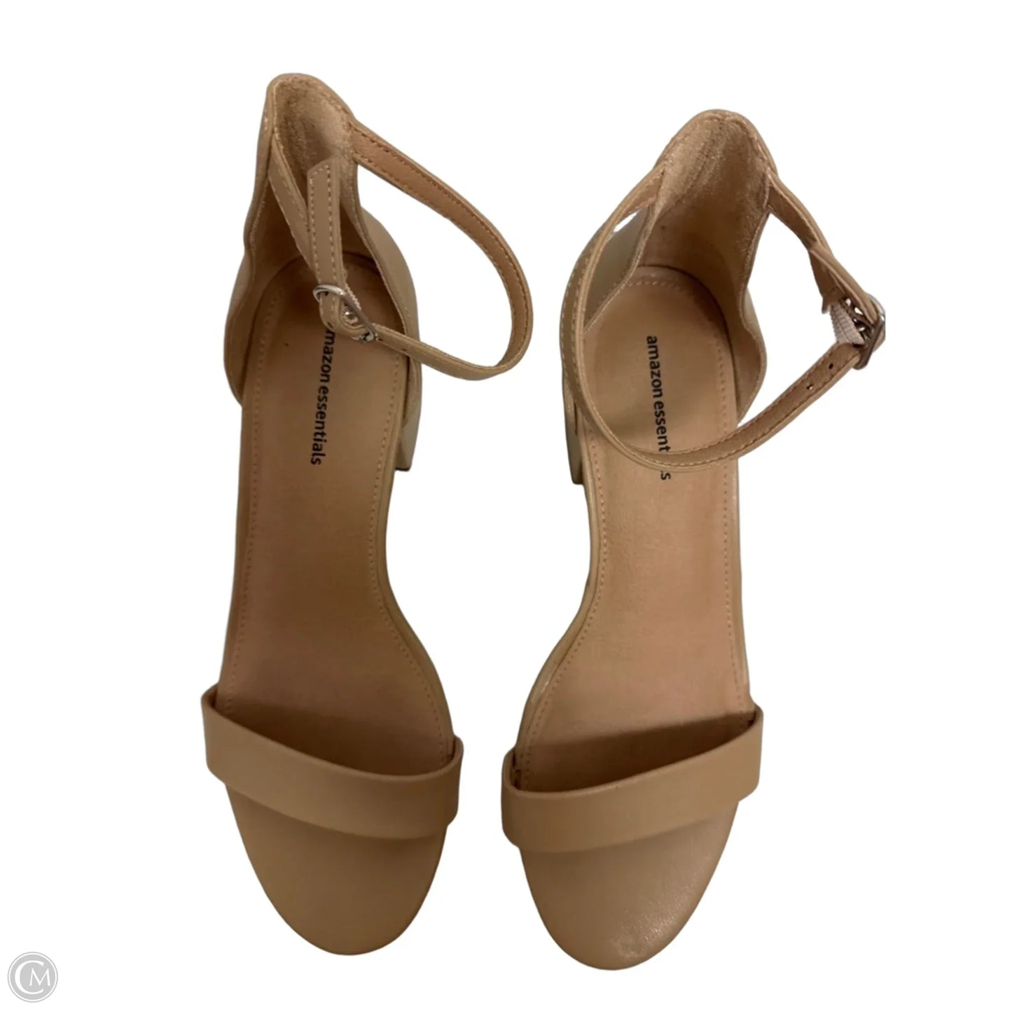 Sandals Heels Block By Amazon Essentials In Tan, Size: 9