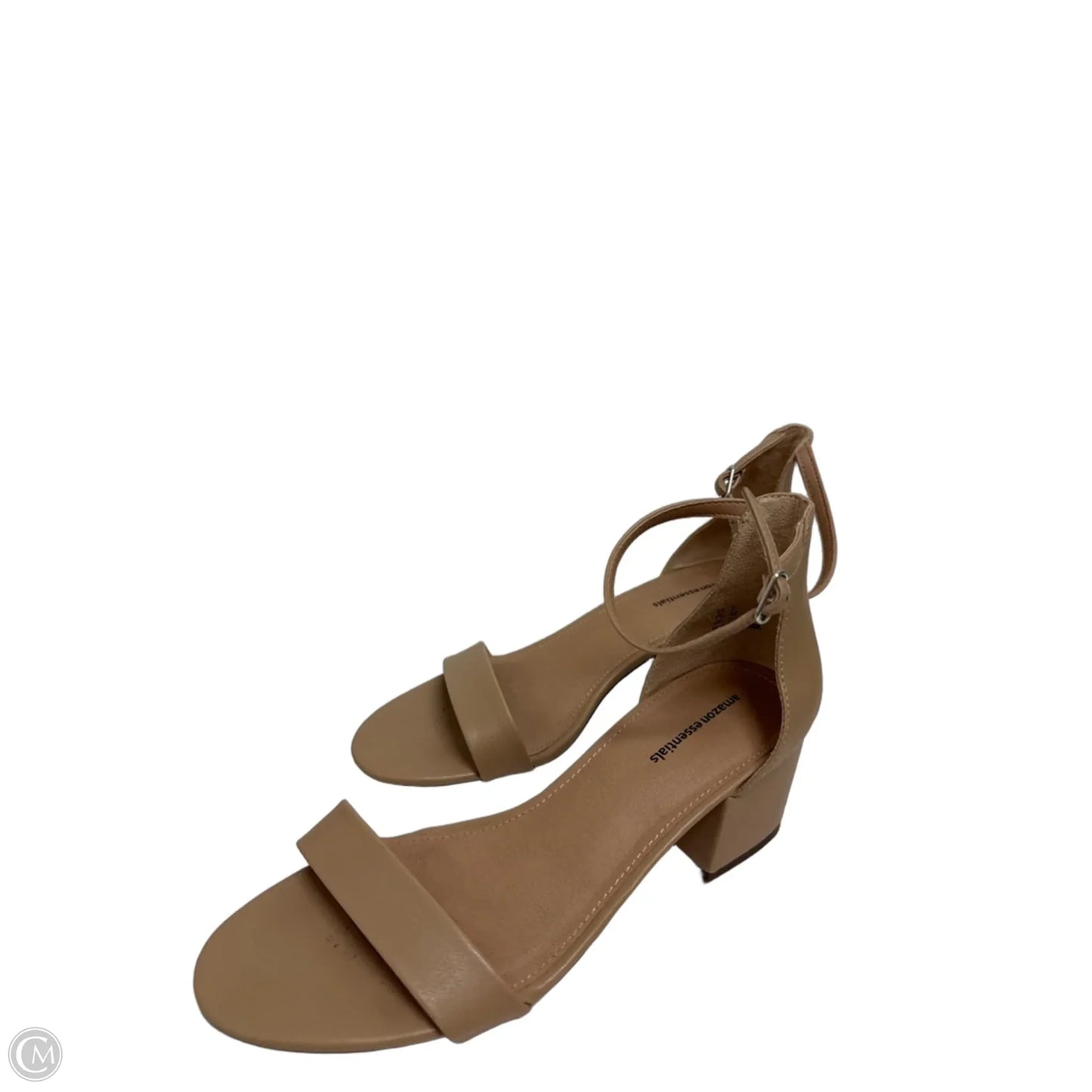 Sandals Heels Block By Amazon Essentials In Tan, Size: 9