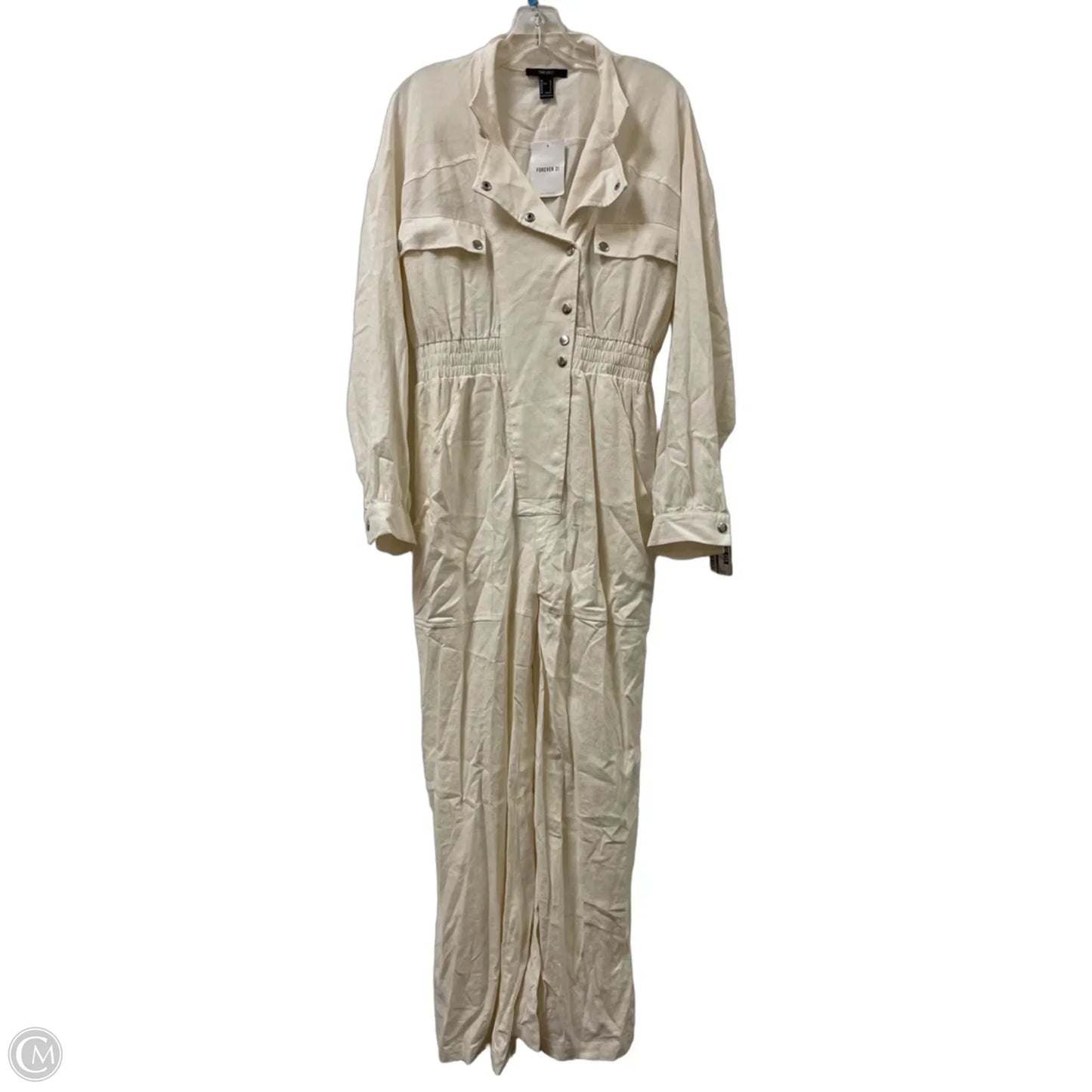 Jumpsuit By Forever 21 In Cream, Size: L