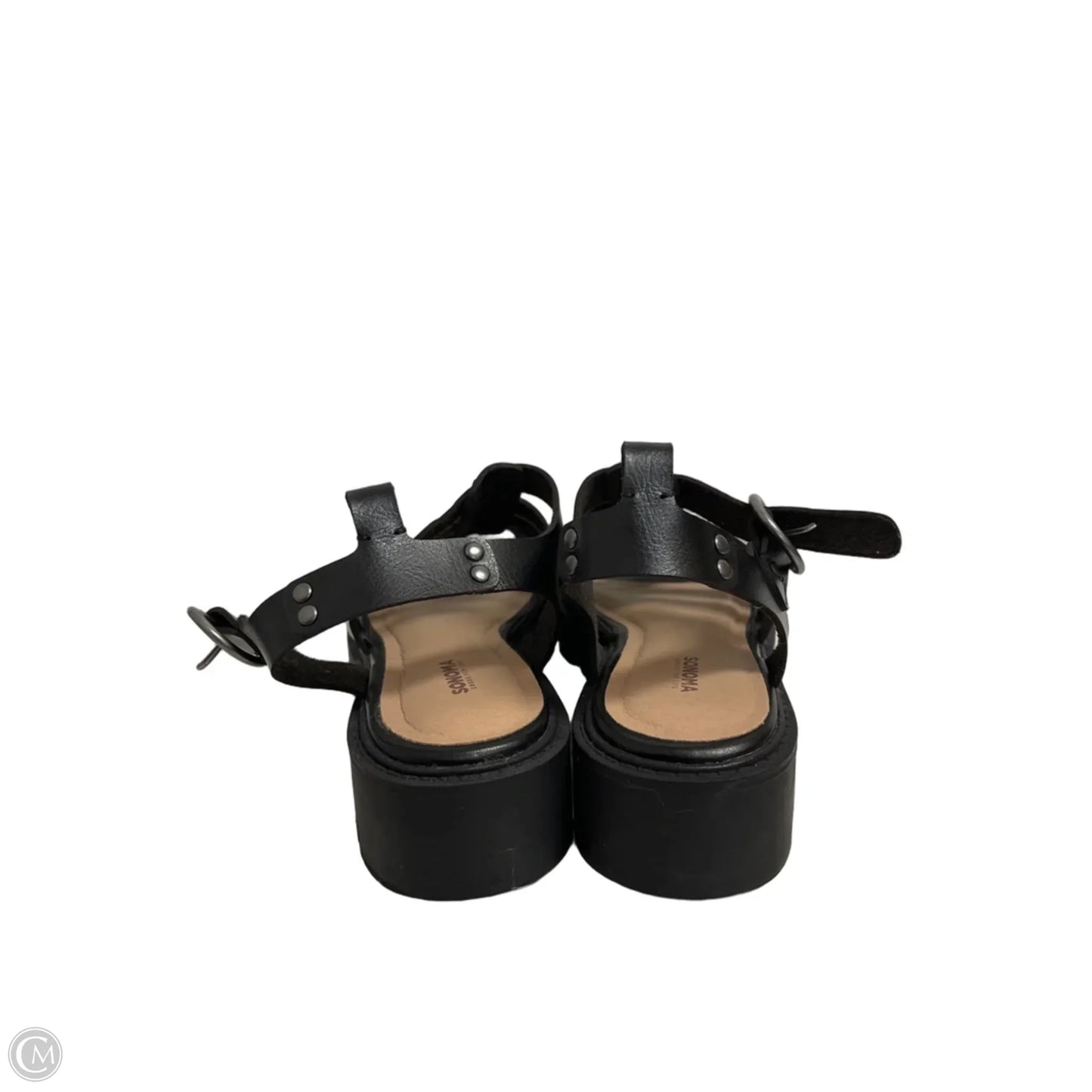 Sandals Heels Platform By Sonoma In Black, Size: 6