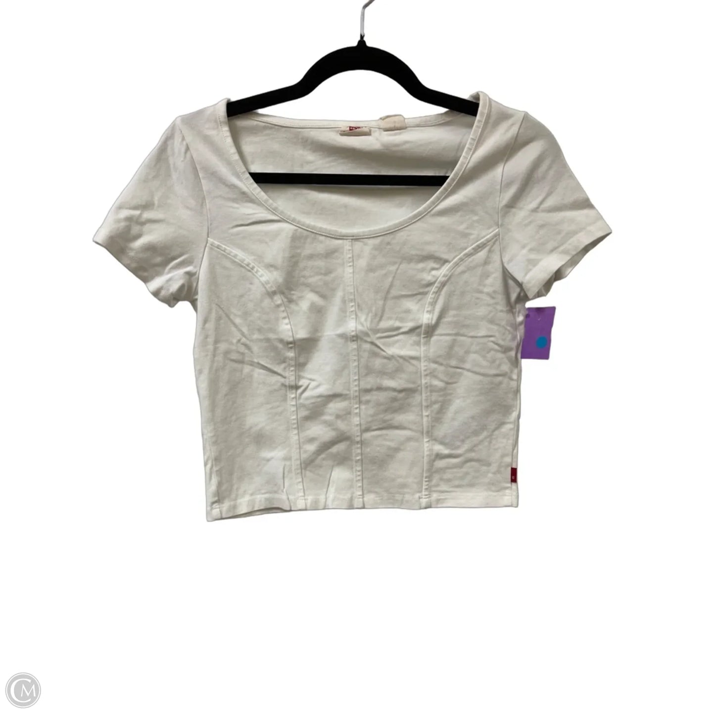 Top Short Sleeve By Levis In White, Size: S