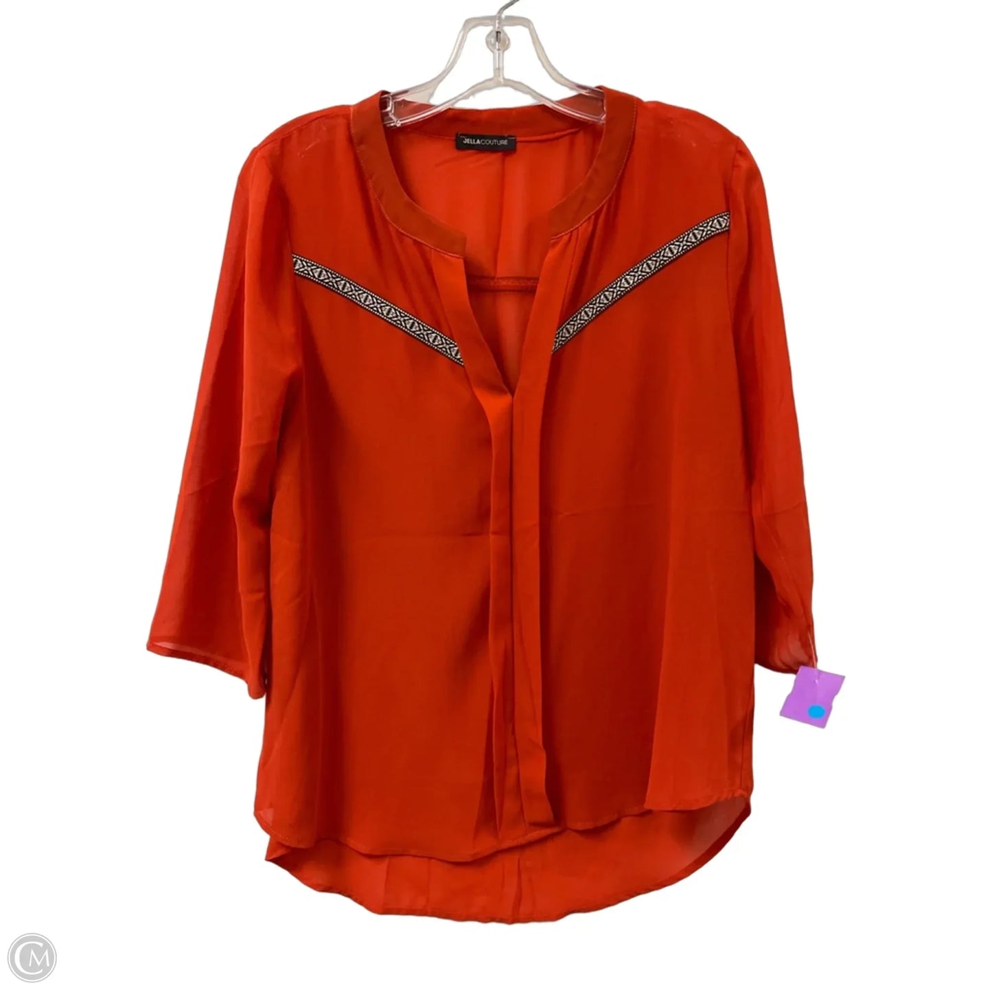 Top Long Sleeve By Clothes Mentor In Orange, Size: S