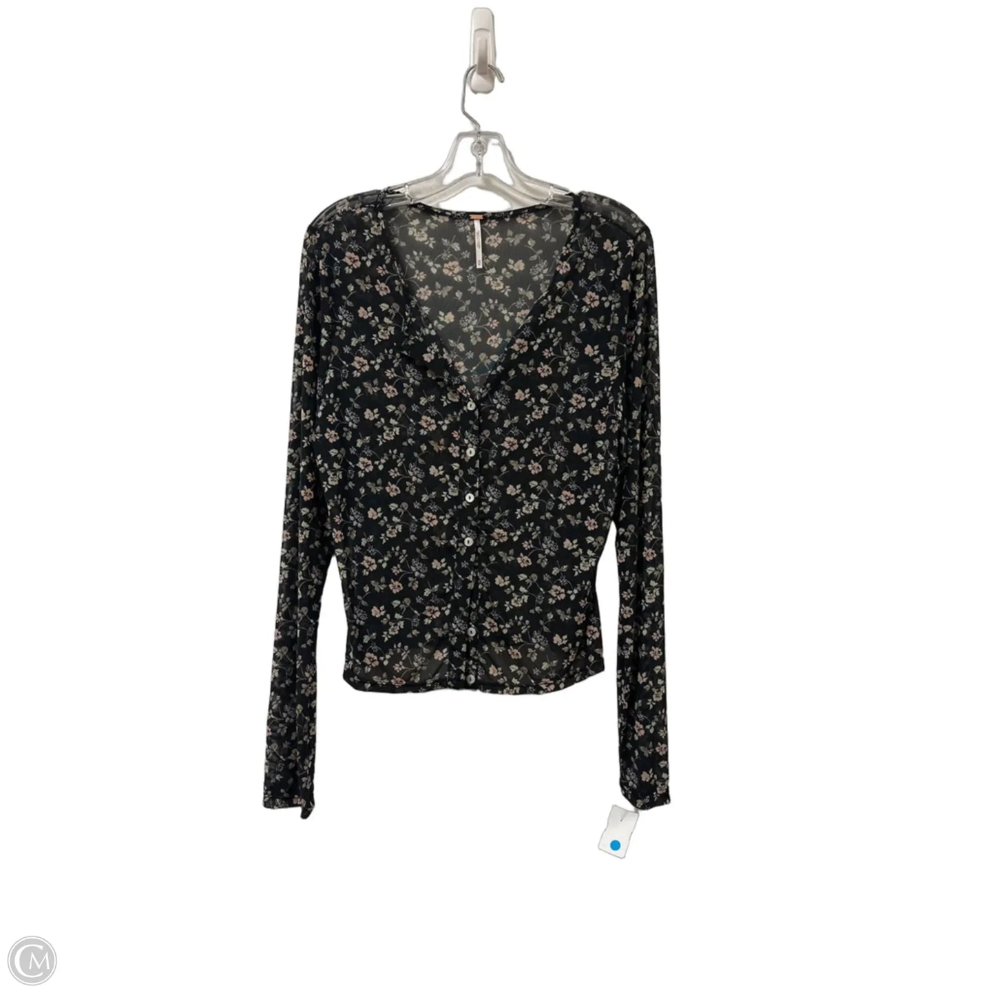 Top Long Sleeve By Free People In Black, Size: M