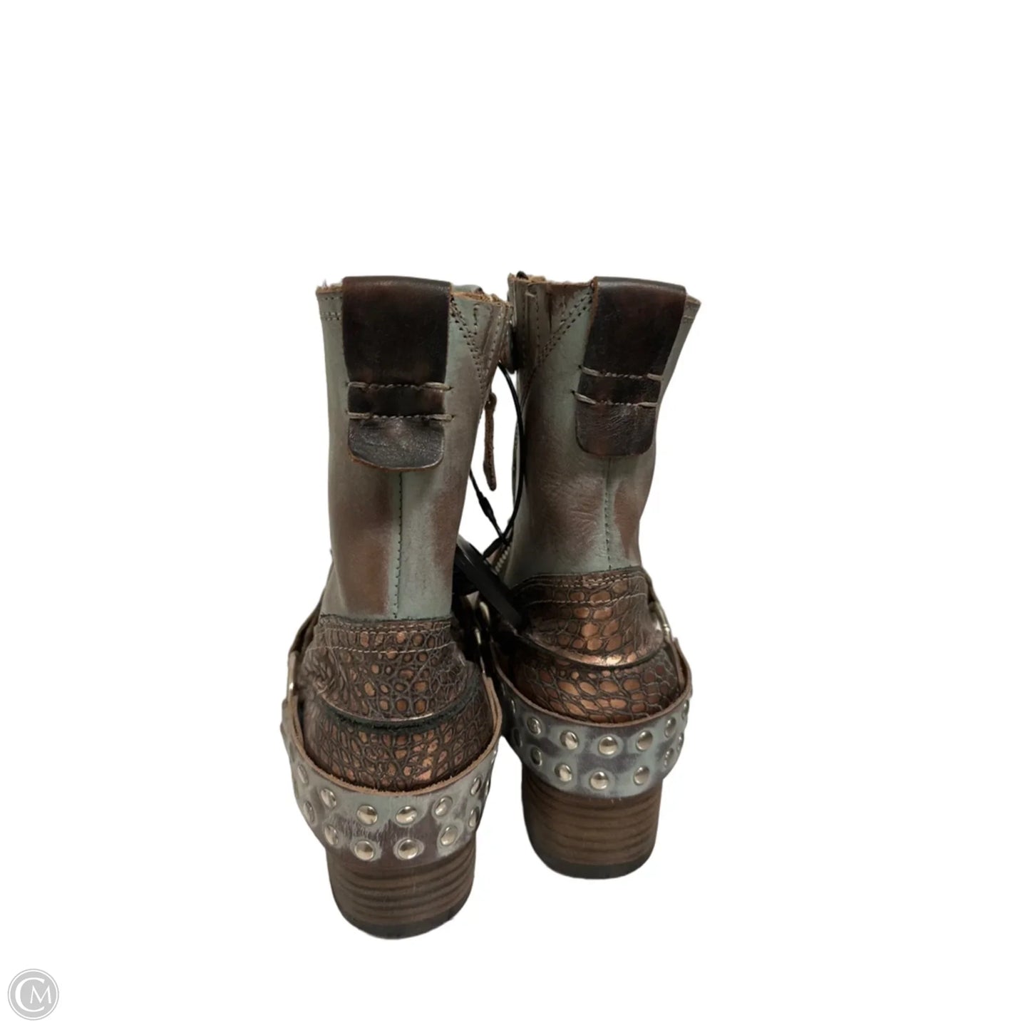 Boots Ankle Flats By Freebird In Bronze, Size: 10