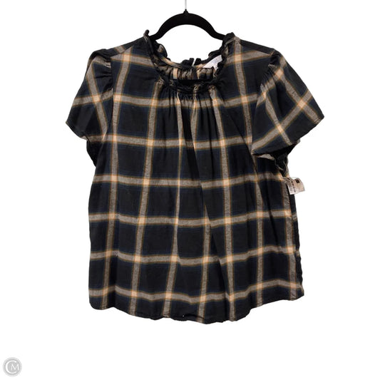 Top Short Sleeve By Time And Tru In Black, Size: L